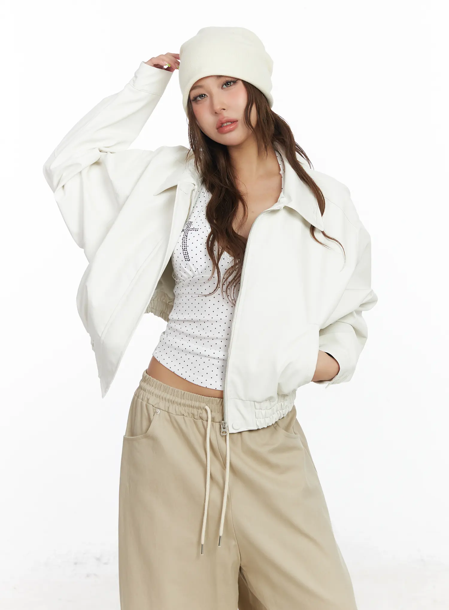 Eco Leather Bomber Jacket CF511 - Image 2
