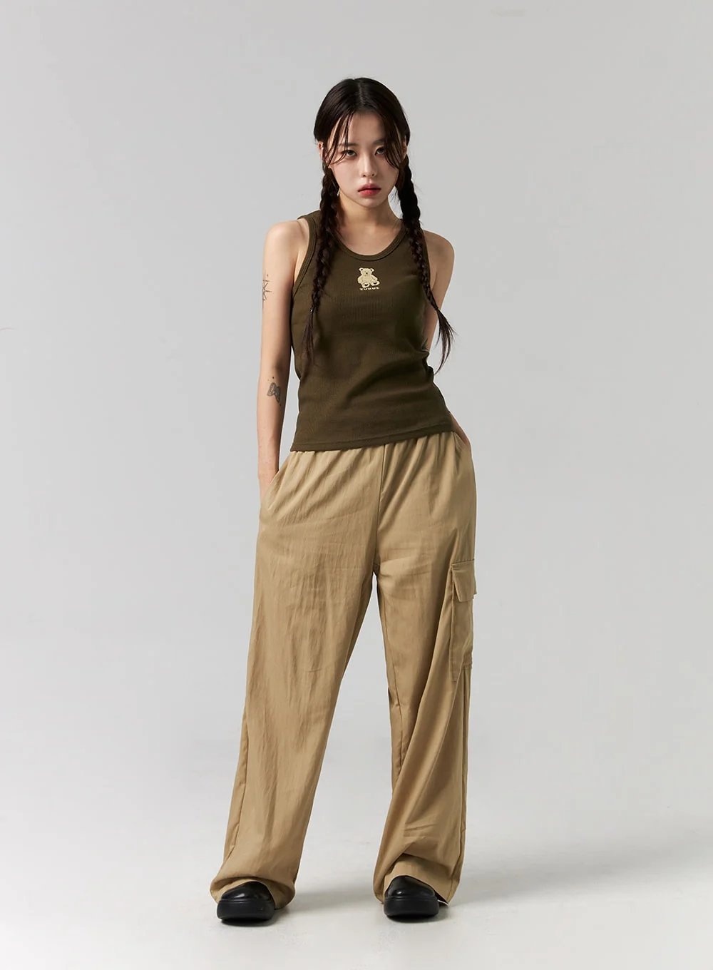 Elastic Waist Cargo Pants CG317 - Image 13