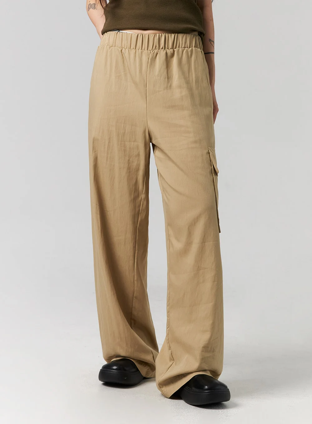 Elastic Waist Cargo Pants CG317 - Image 2