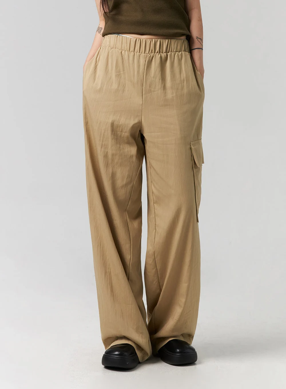 Elastic Waist Cargo Pants CG317 - Image 5