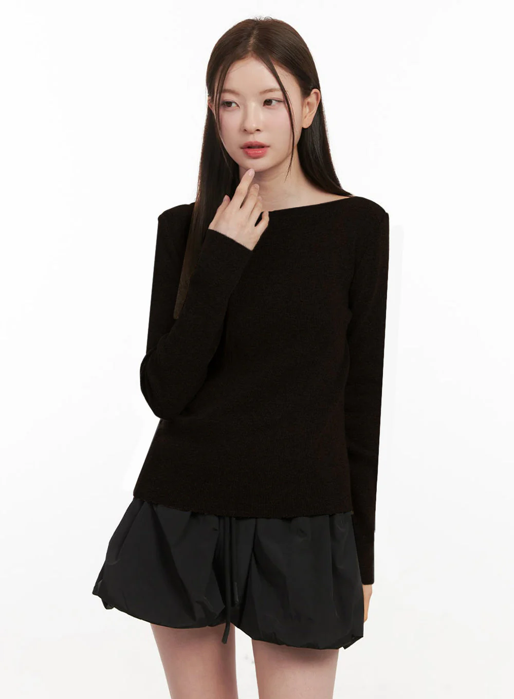Elegant Boat-Neck Knit Sweater IJ530 - Image 13