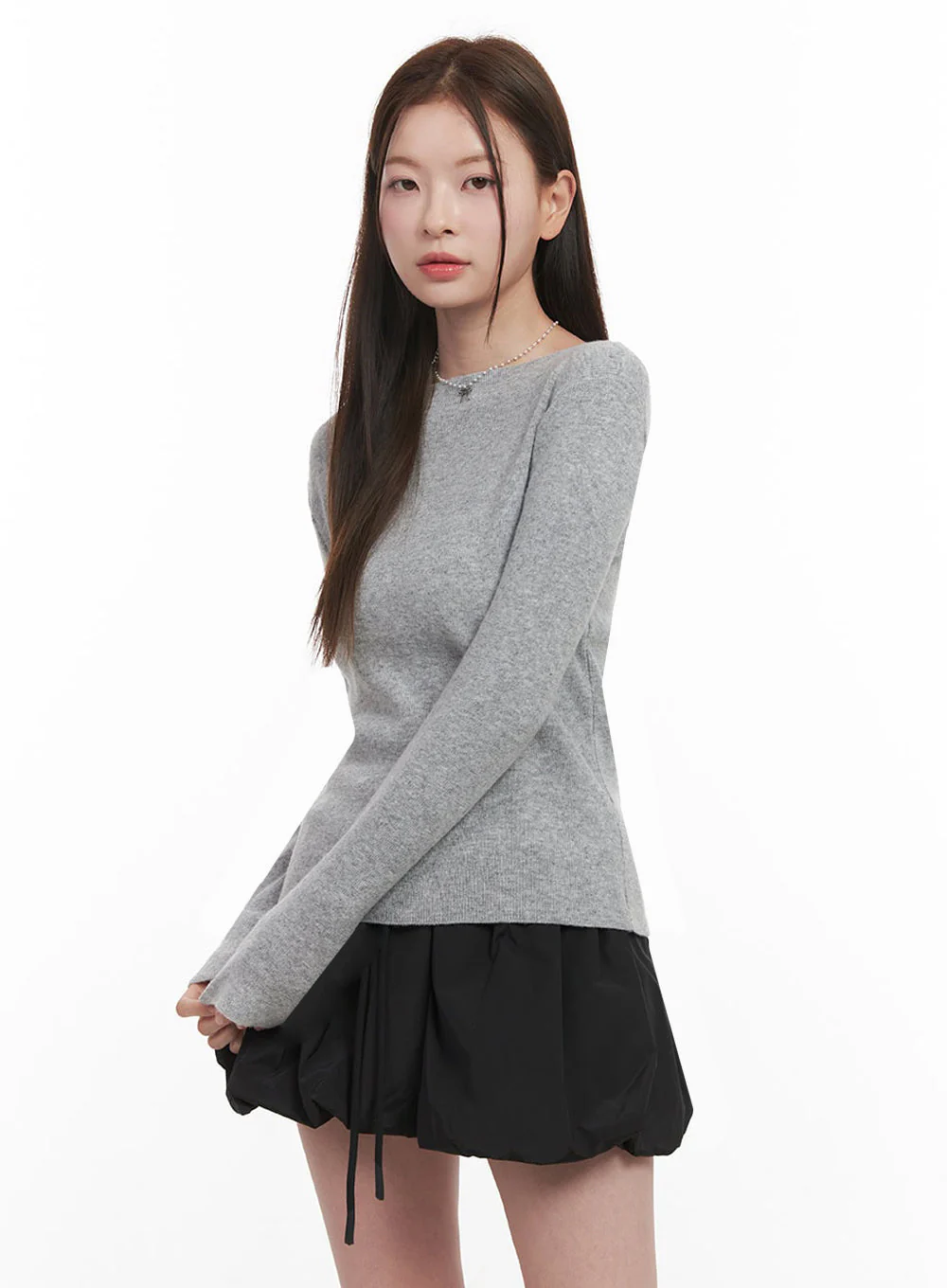 Elegant Boat-Neck Knit Sweater IJ530 - Image 6