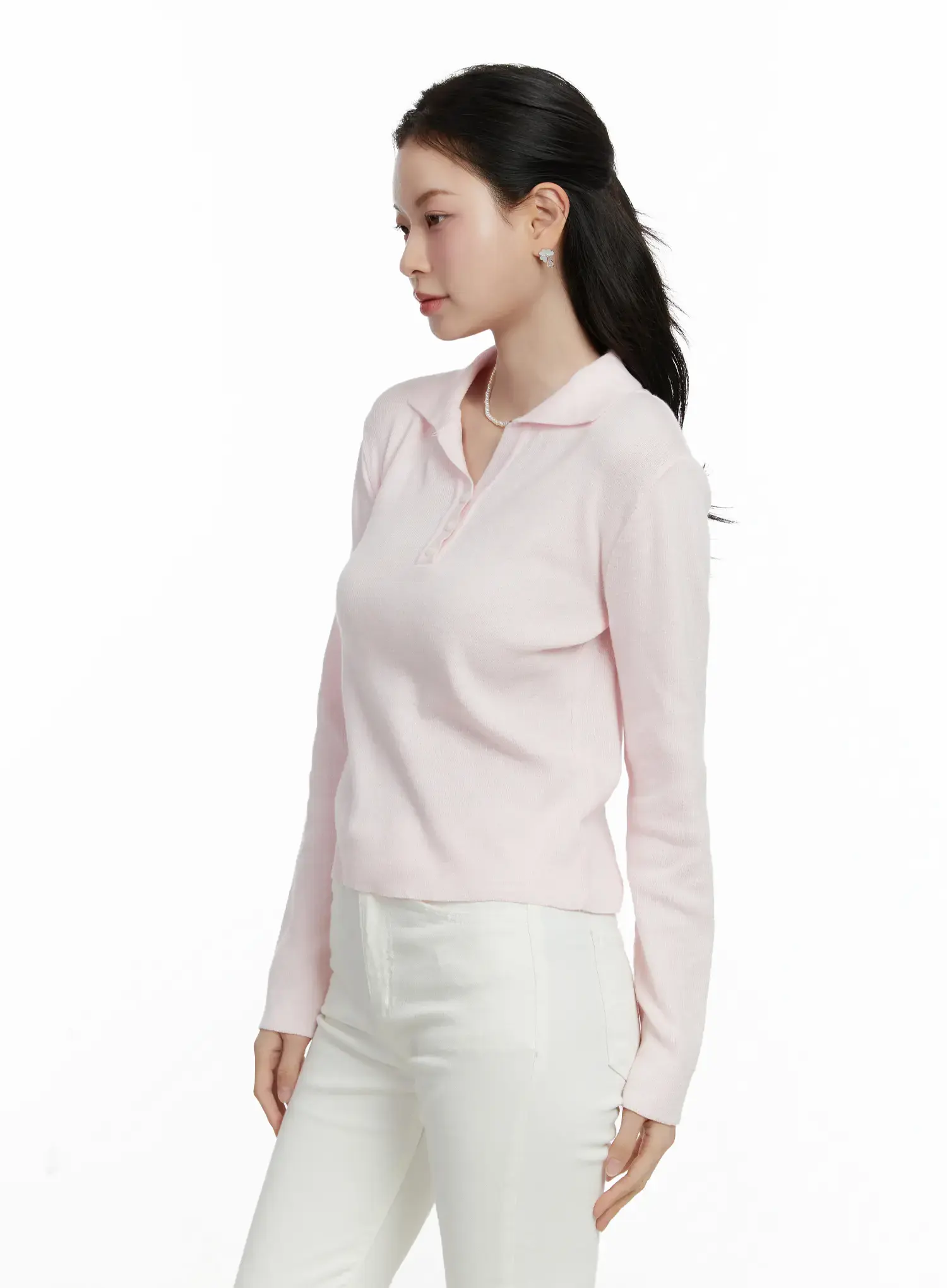 Elegant Collar Knit Top F502 - Image 7
