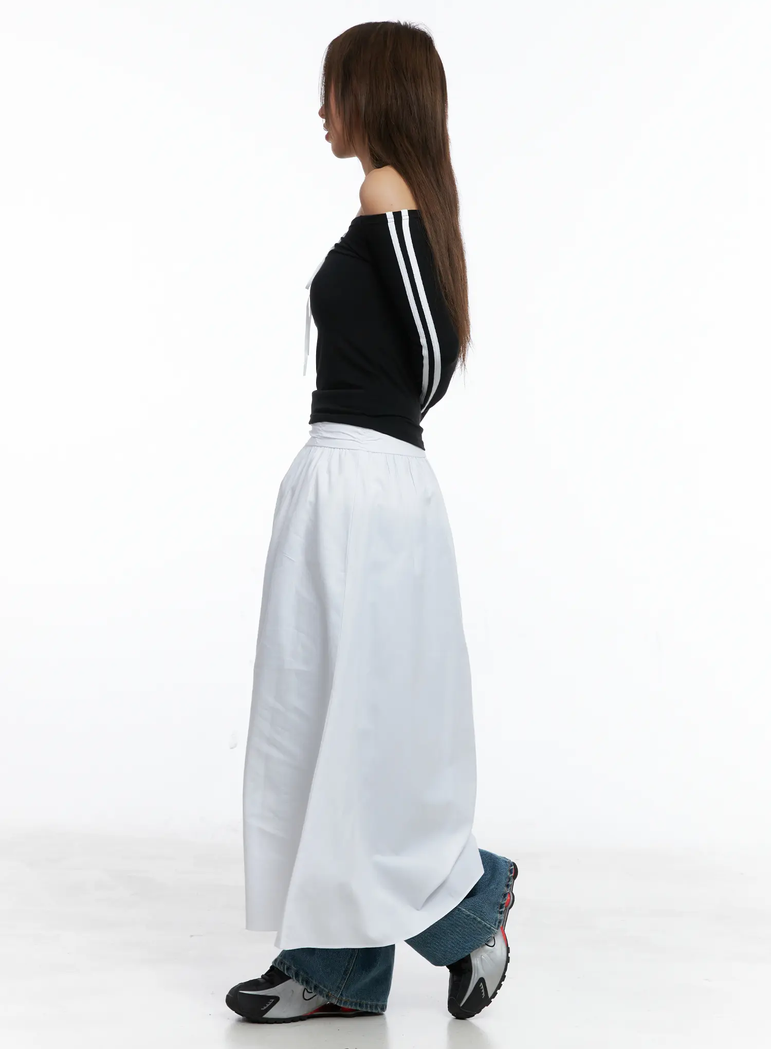 Elegant Flare Long Skirt CS504 - Image 6