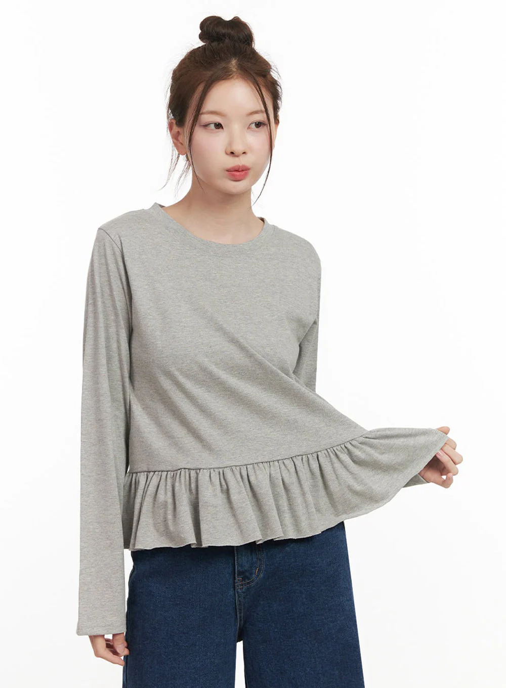 Elegant Frill Long-Sleeve Top IJ530 - Image 14