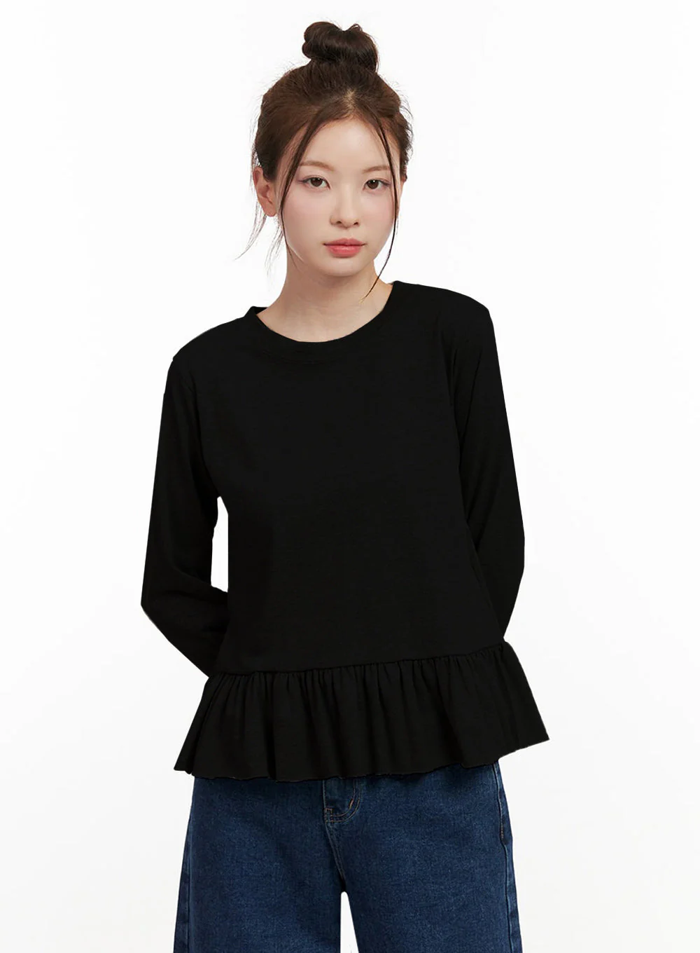 Elegant Frill Long-Sleeve Top IJ530 - Image 15