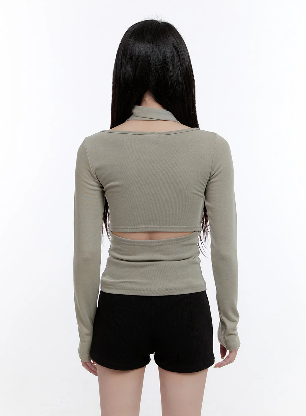 Elegant Long-Sleeve Muffler Top CO418 - Image 6