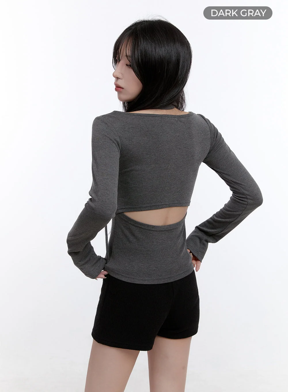 Elegant Long-Sleeve Muffler Top CO418 - Image 9