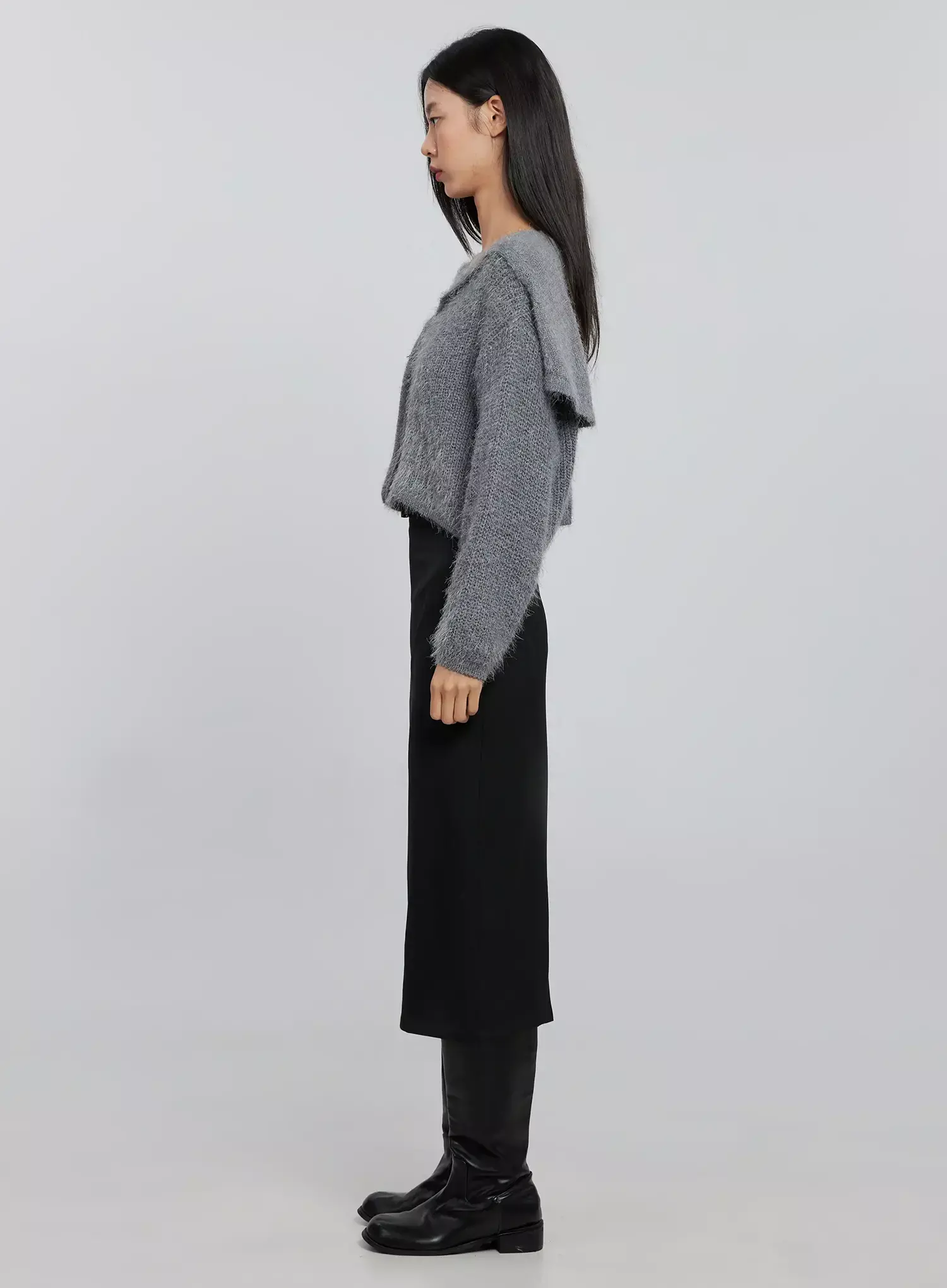 Elegant Midi Belted Skirt IO530 - Image 8