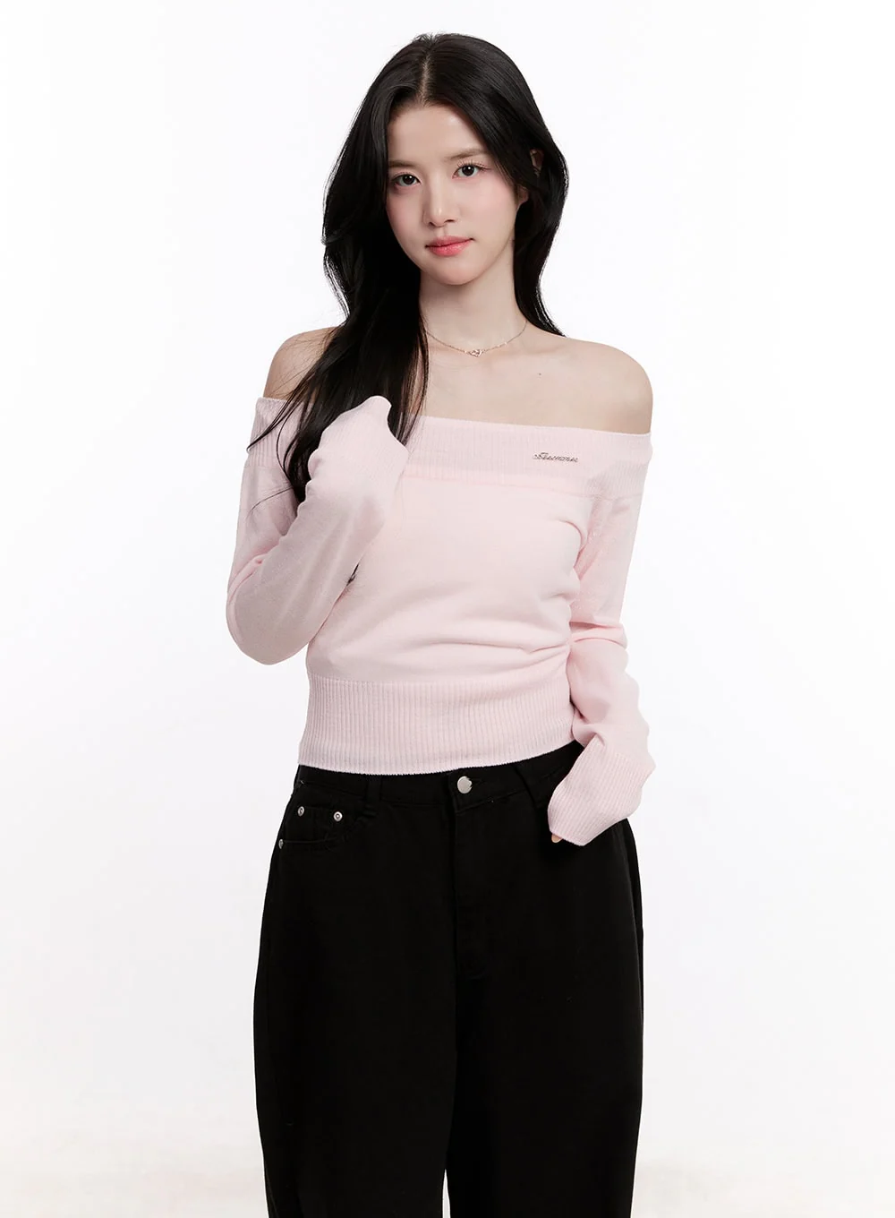 Elegant Off-Shoulder Crop Sweater CM527 - Image 11