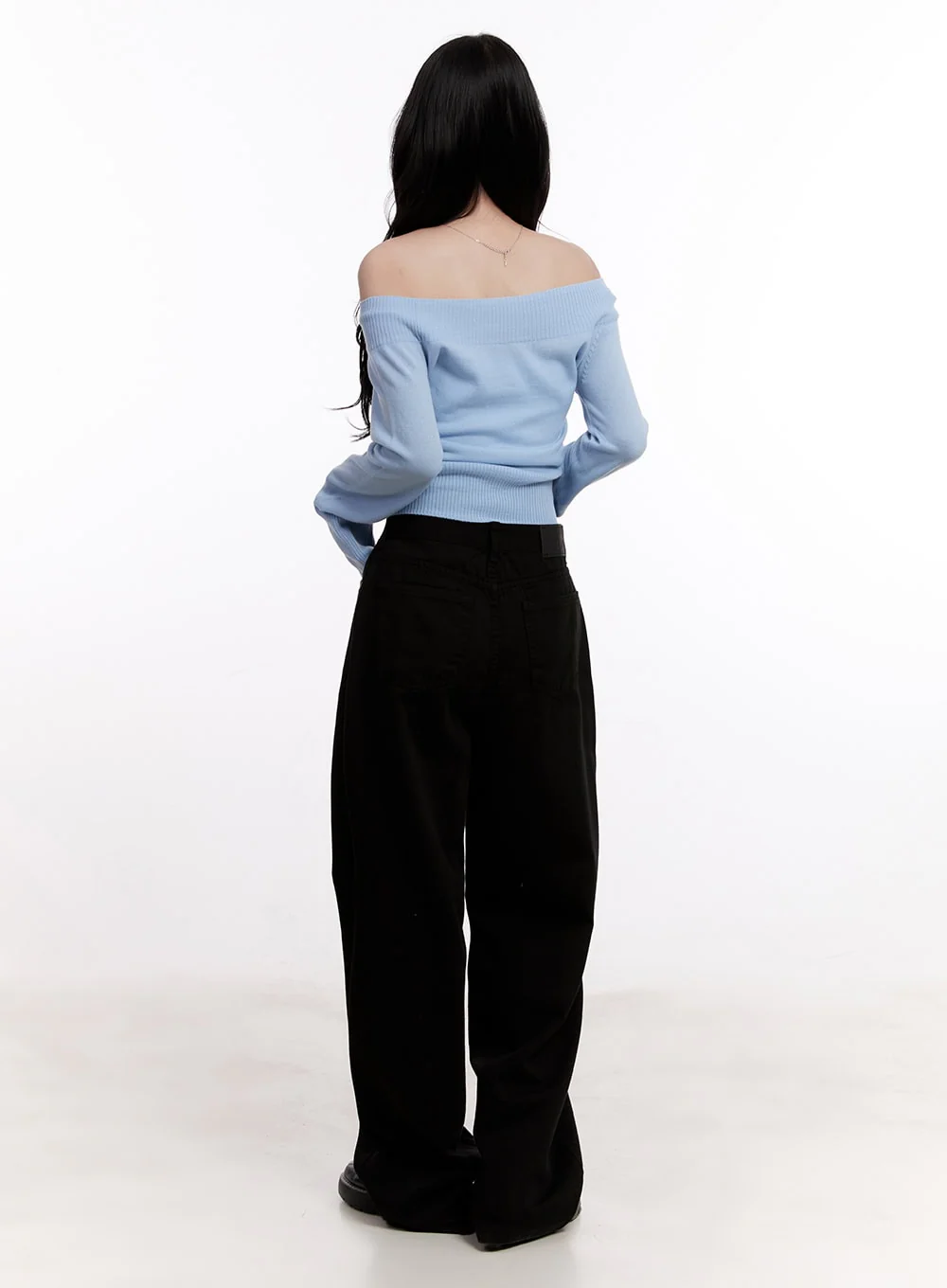 Elegant Off-Shoulder Crop Sweater CM527 - Image 7