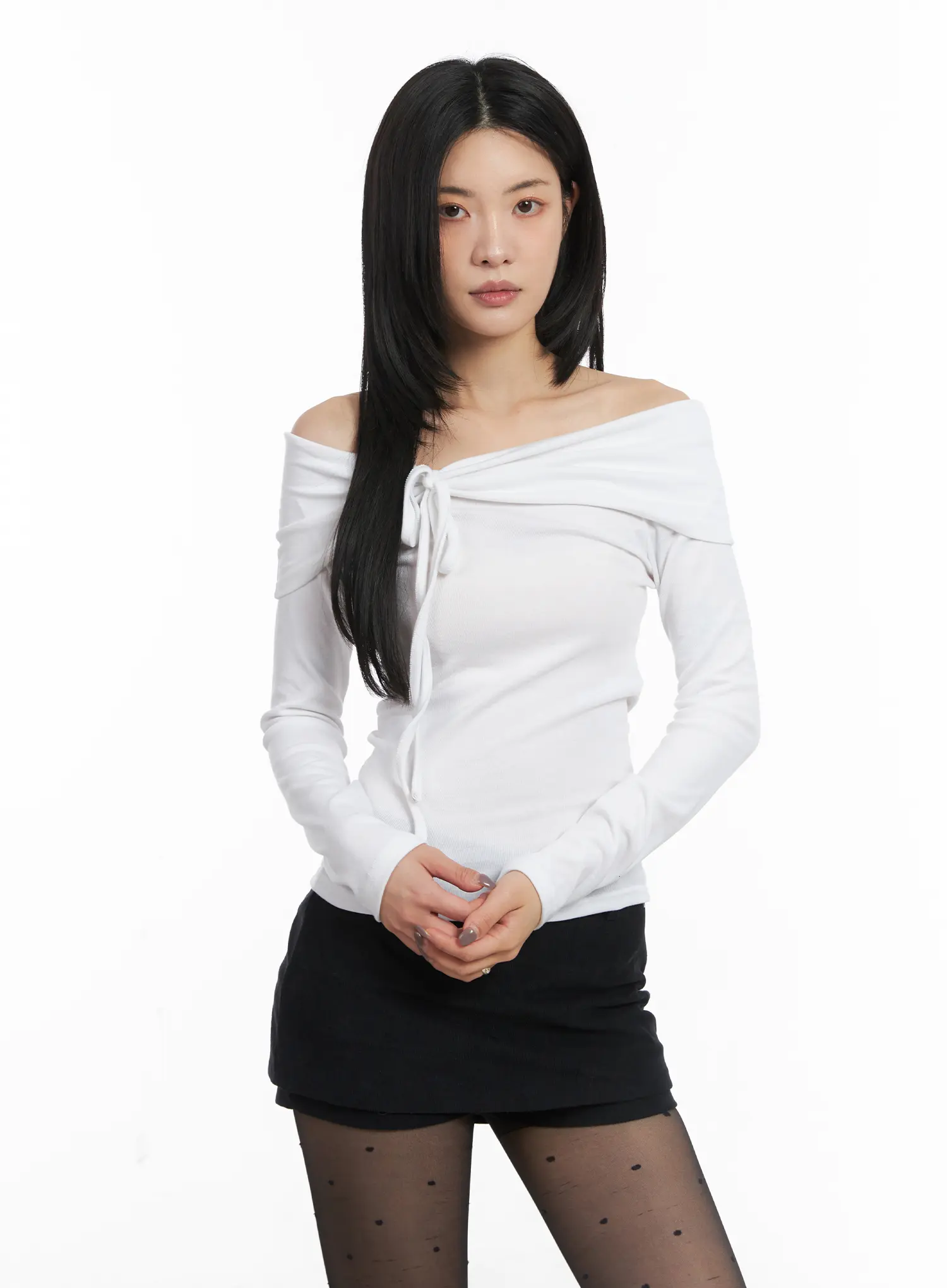 Elegant Off-Shoulder Long Sleeve Top CD508 - Image 2