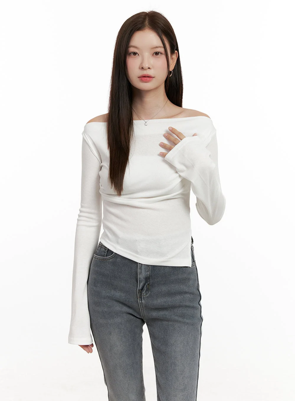 Elegant One-Shoulder Top ON422 - Image 10