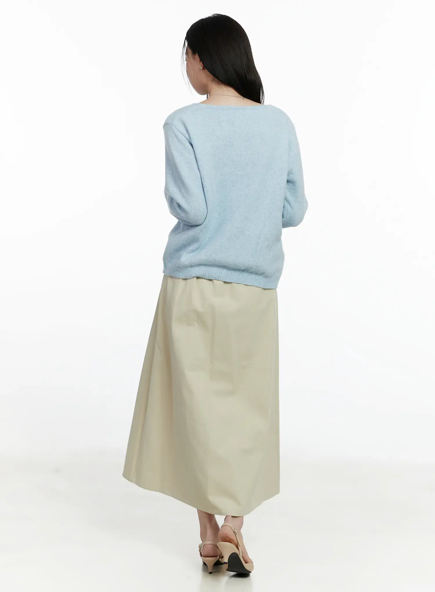 Elegant Pleated Flare Long Skirt F502 - Image 8
