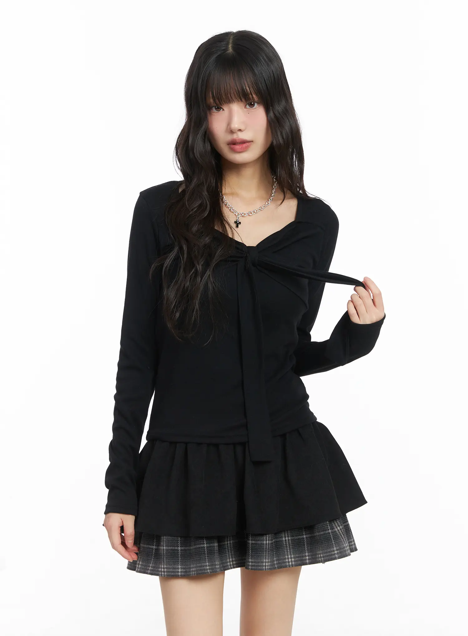 Elegant Ribbon Long Sleeve Blouse CD531 - Image 9