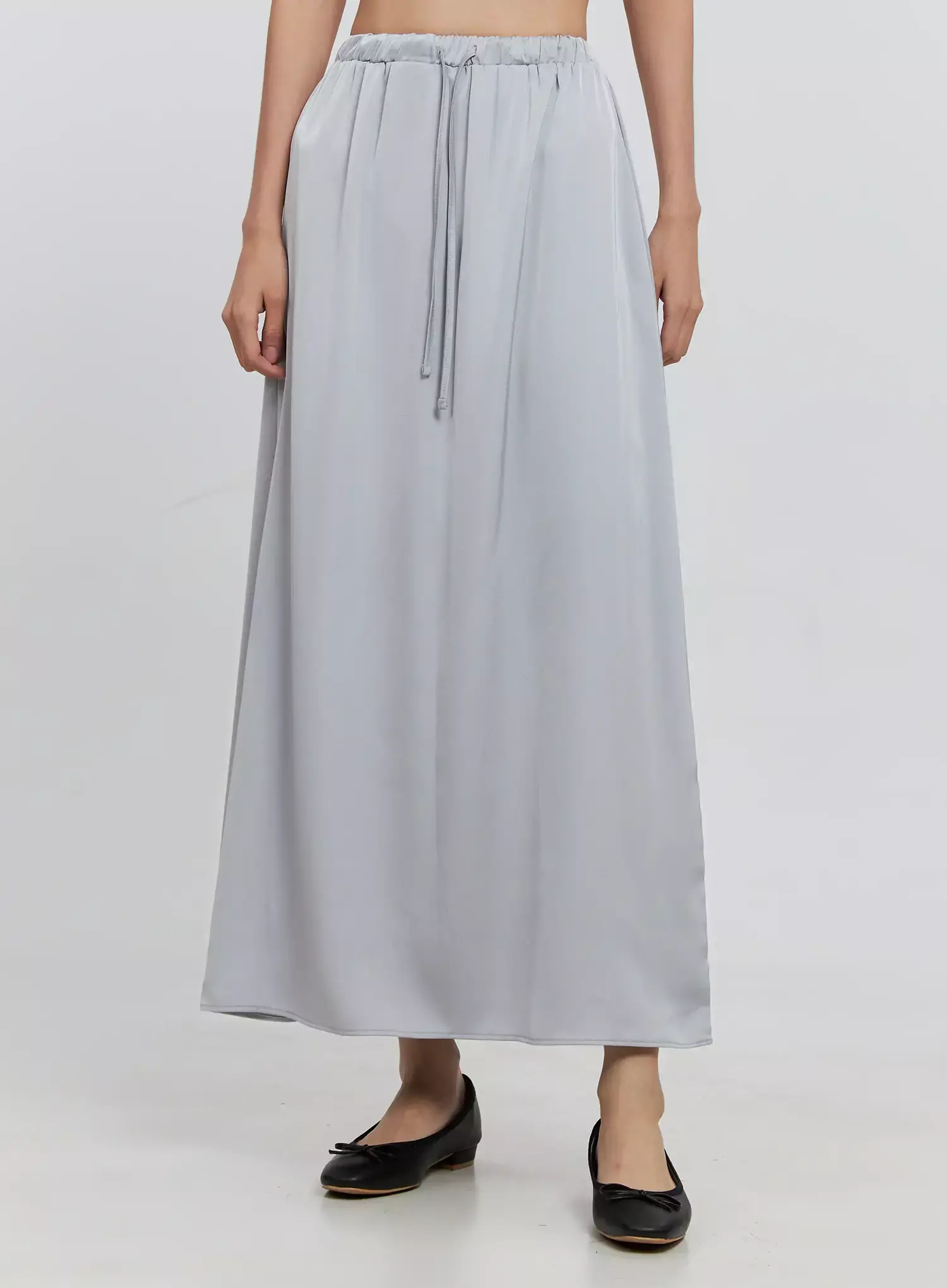 Elegant Satin Maxi Skirt IS516 - Image 2