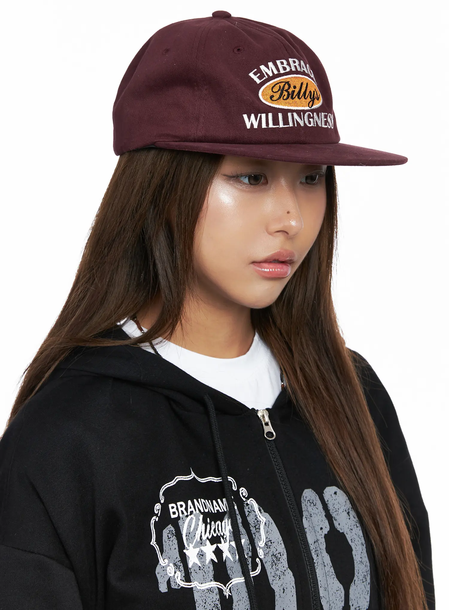 Embroidered Flat Cap CO513 - Image 2