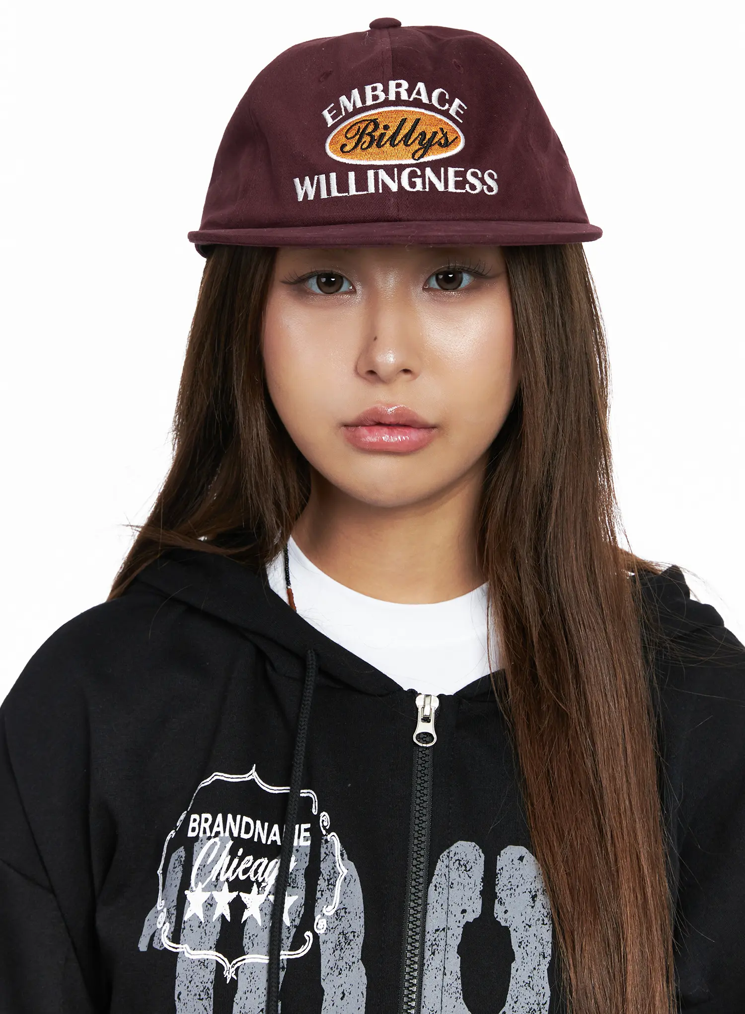 Embroidered Flat Cap CO513 - Image 3