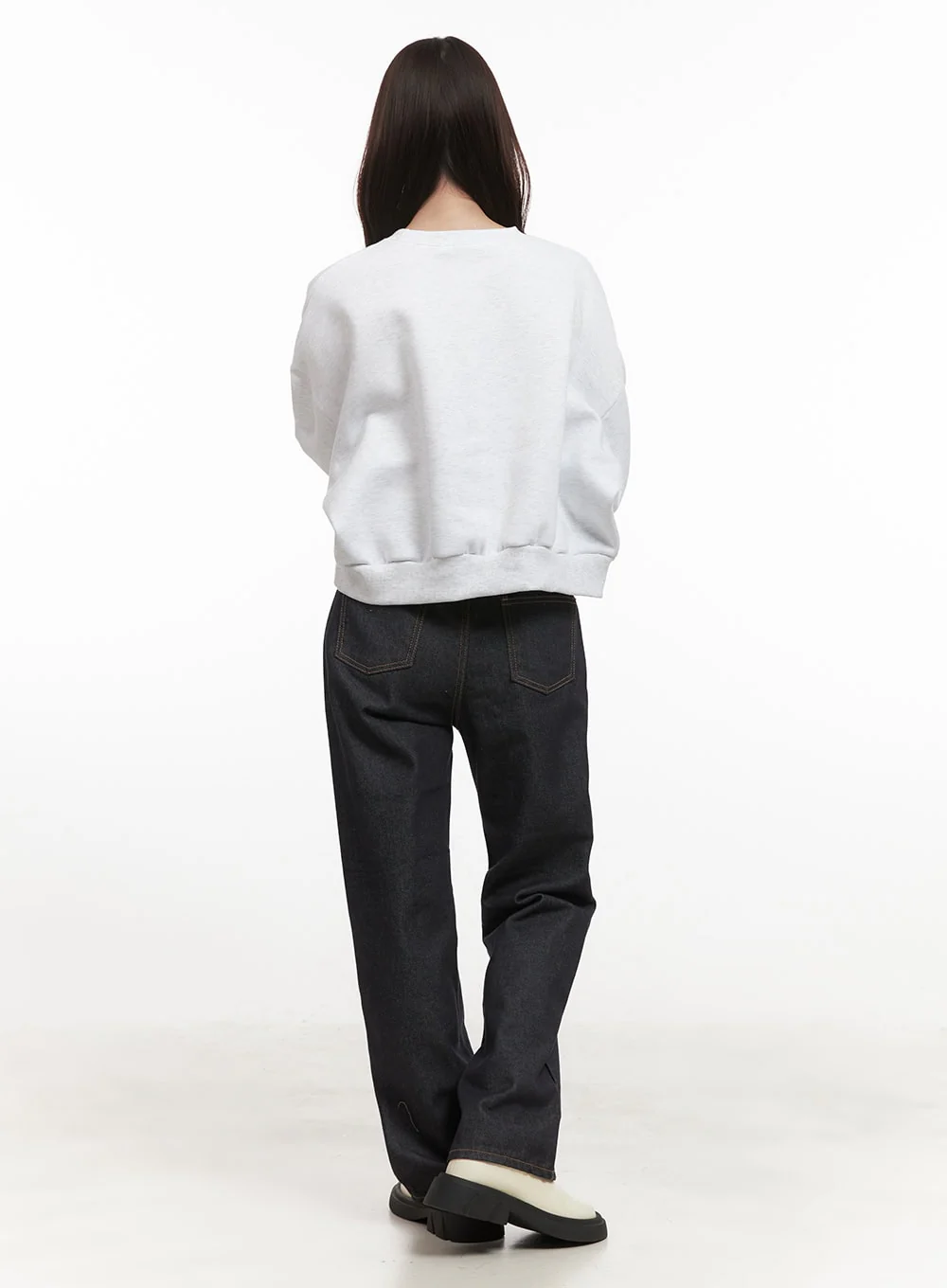 Embroidered Patch Detail Crew Neck CJ515 - Image 6