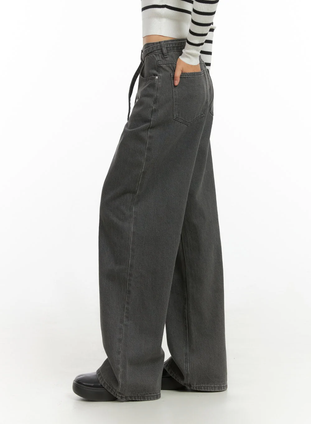 Emery Cotton Strap Baggy Jeans IO409 - Image 2