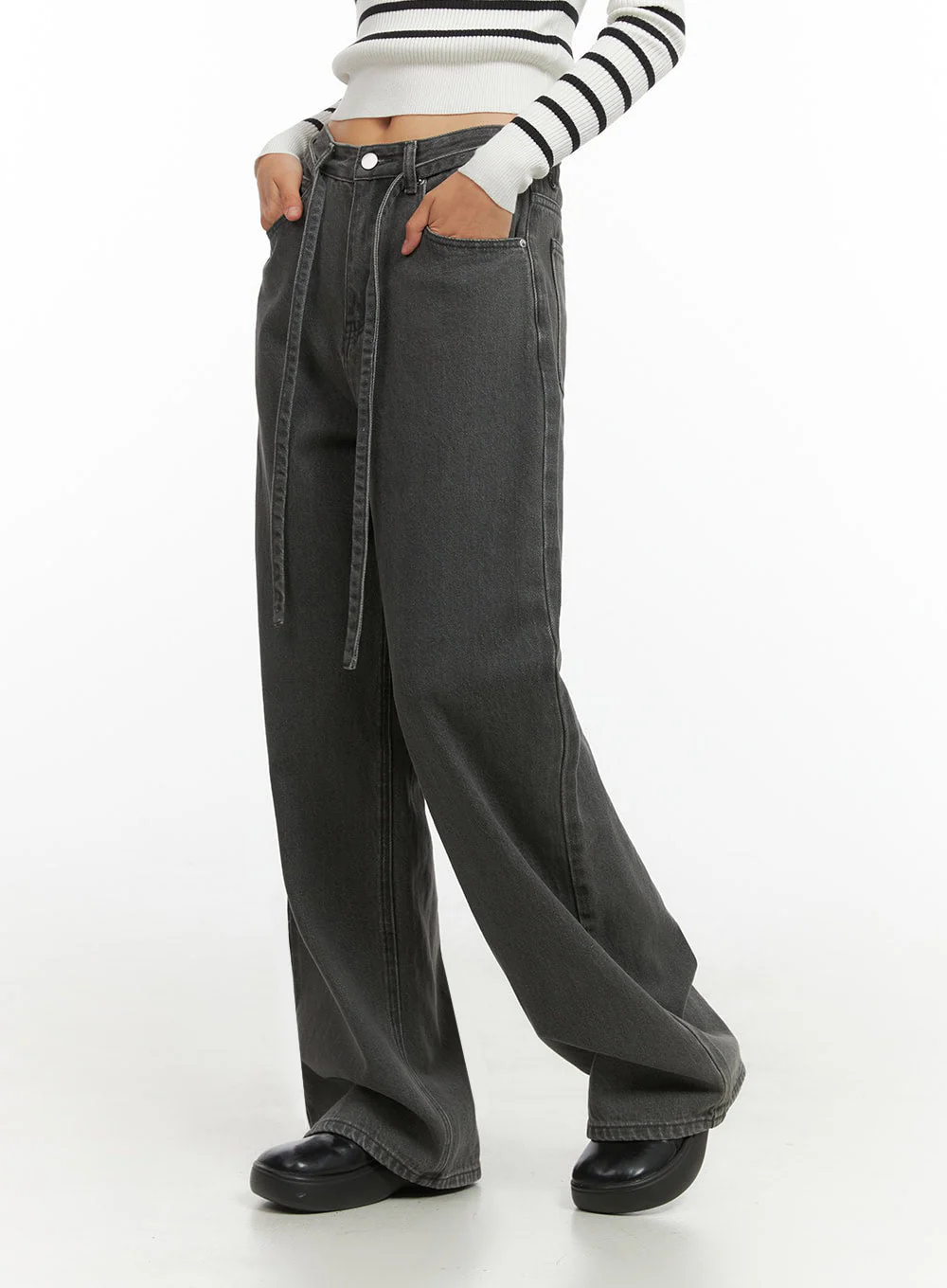 Emery Cotton Strap Baggy Jeans IO409 - Image 5