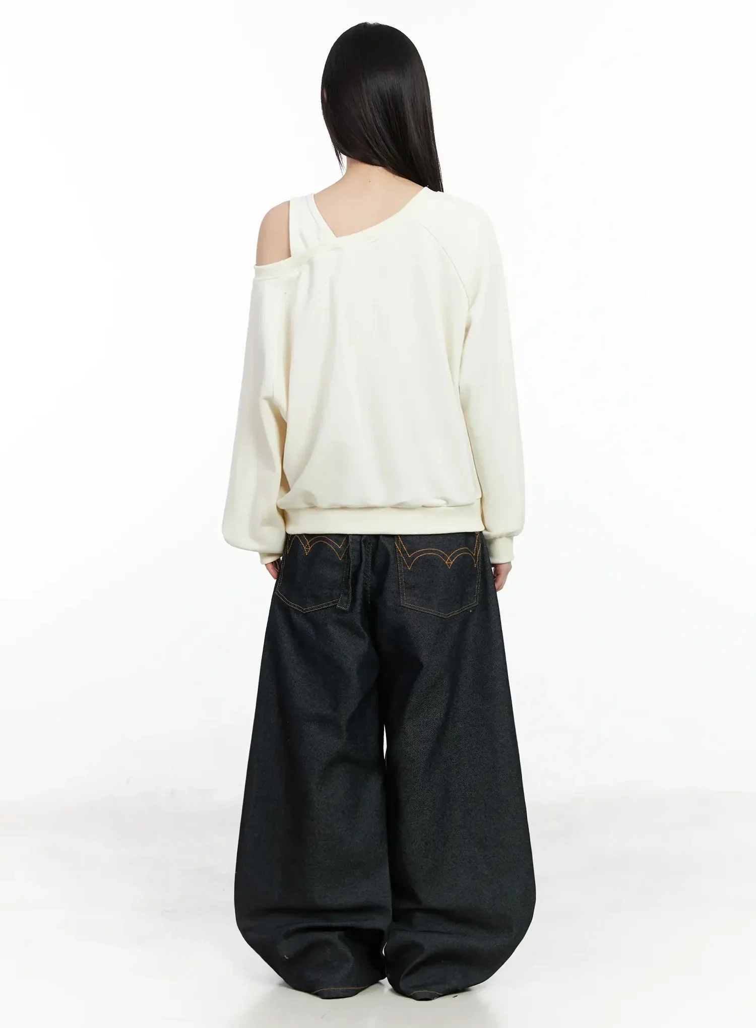 Emiko Wide Leg Buckle Jeans IM523 - Image 10