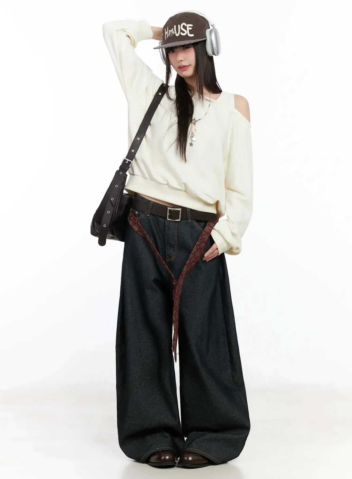 Emiko Wide Leg Buckle Jeans IM523 - Image 13