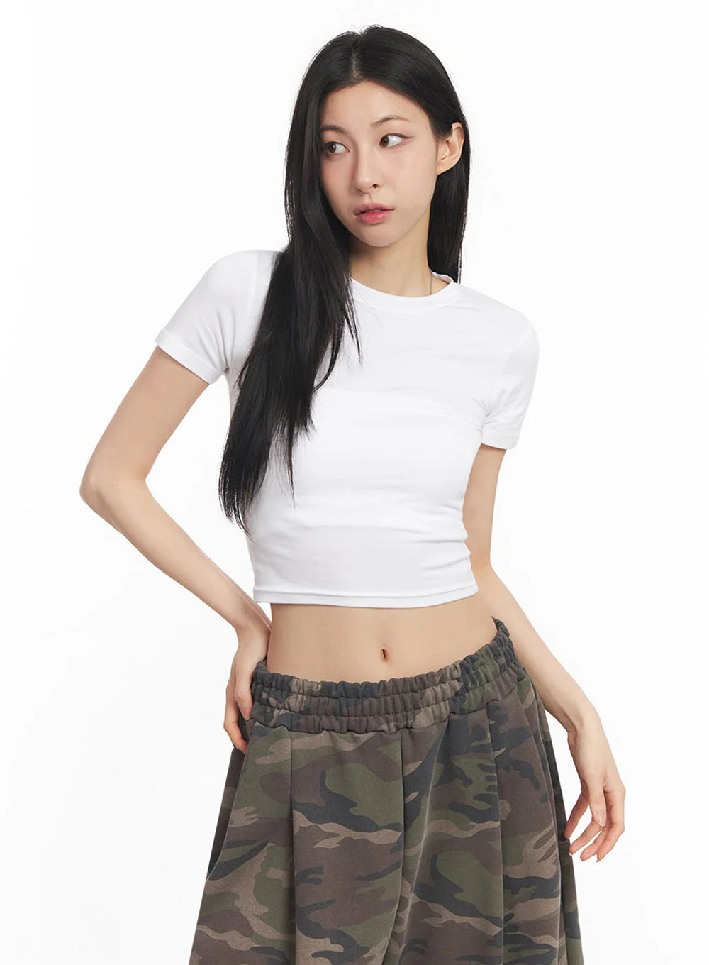 Essential Cotton Crop Top IY529 - Image 11