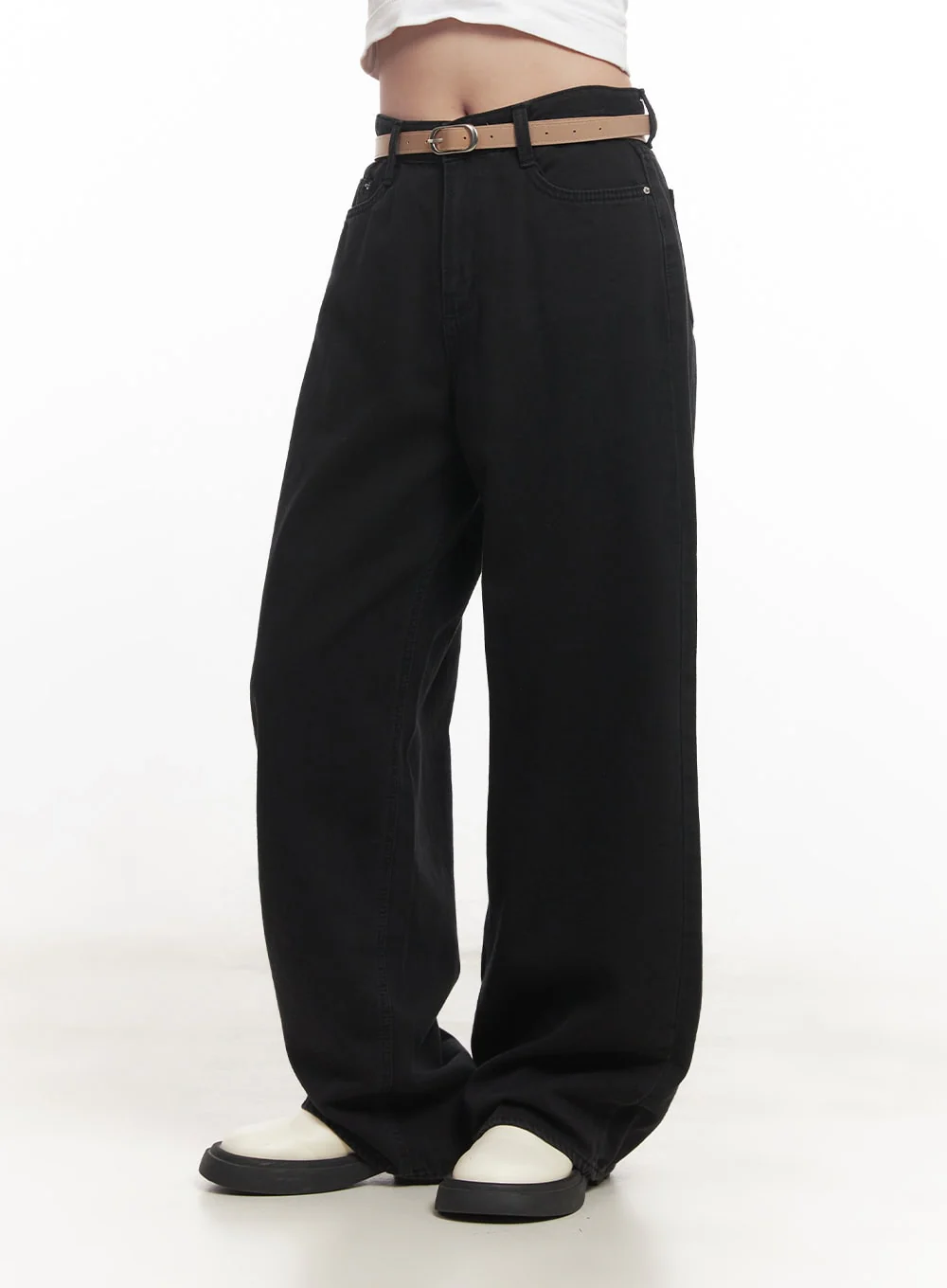 Essential Cotton Wide-Leg Pants CA511 - Image 7