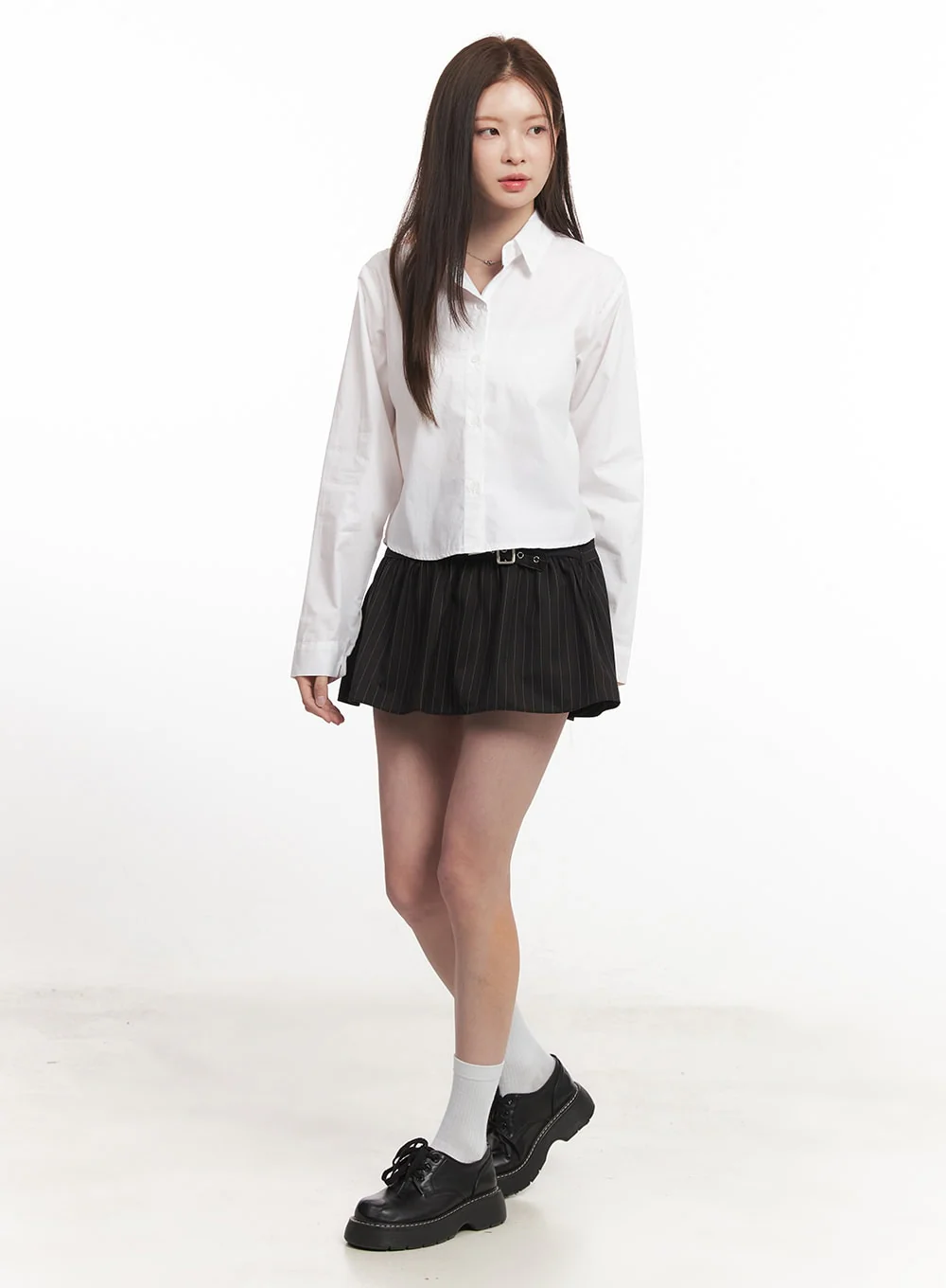 Essential Crop Collared Shirt CA501 - Image 4
