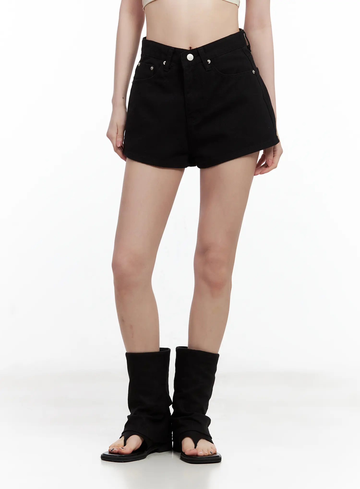 Essential High-Waist Cotton Shorts CL501 - Image 20