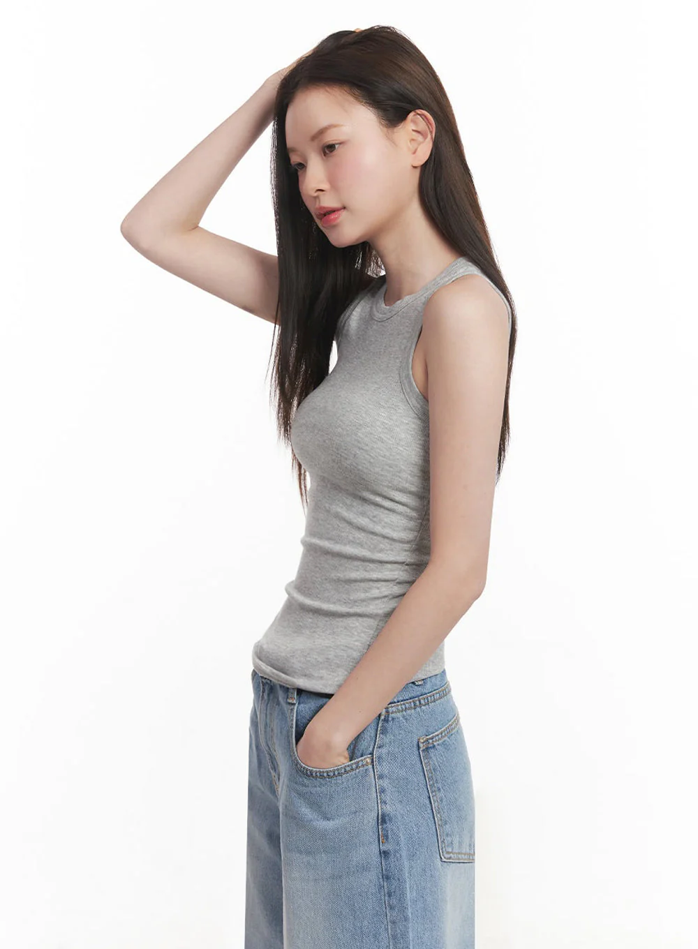 Essential Mock-Neck Tank Top IY509 - Image 14
