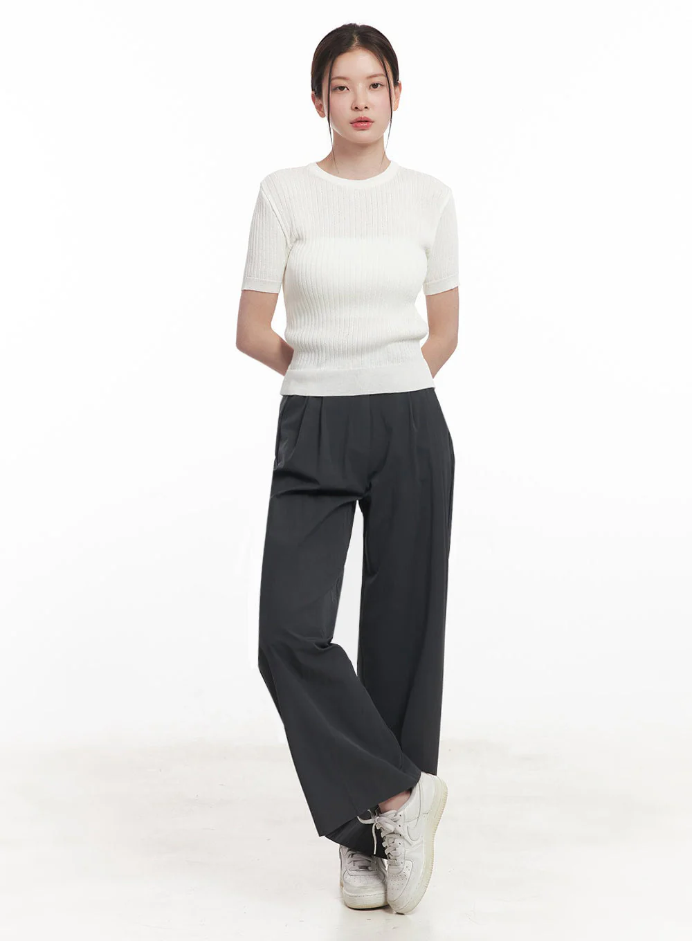Essential Ribbed Knit Top IY513 - Image 3