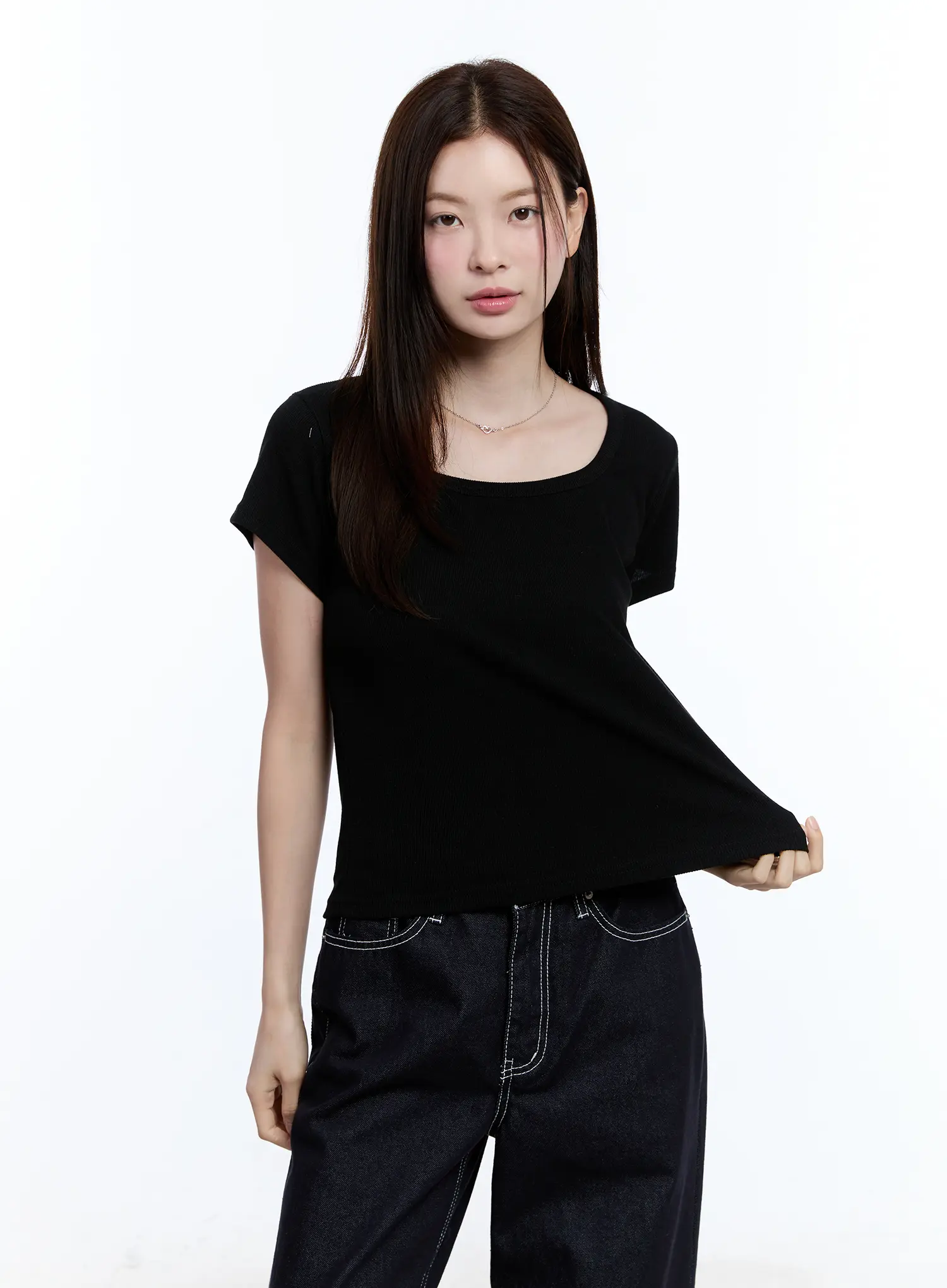 Essential Square Neck Tee CU513 - Image 12
