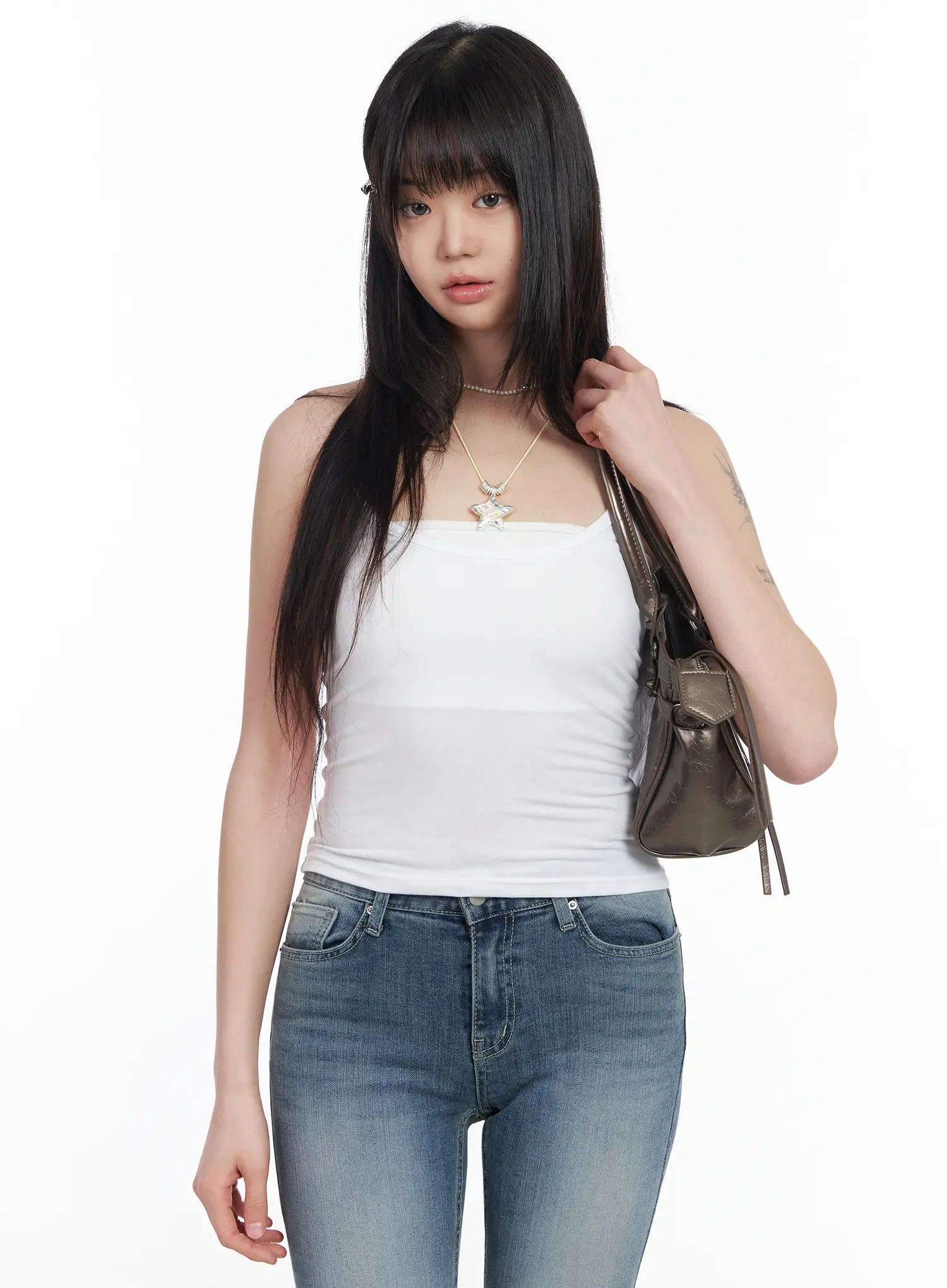 Essential White Halter Top CM513