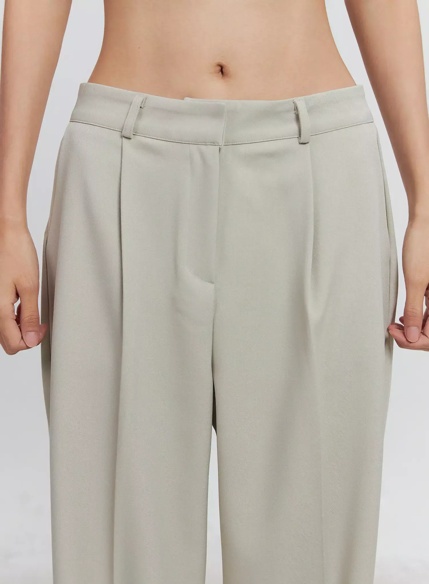 Essential Wide-Leg Slacks IS516 - Image 5