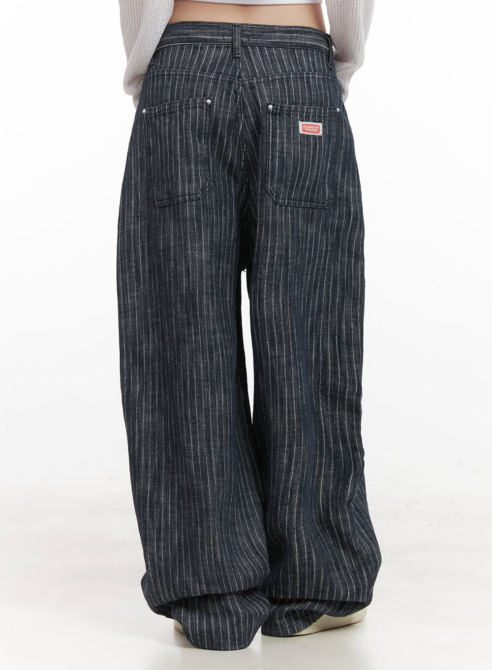 Esther Striped Wide-Fit Baggy Jeans CJ528 - Image 6