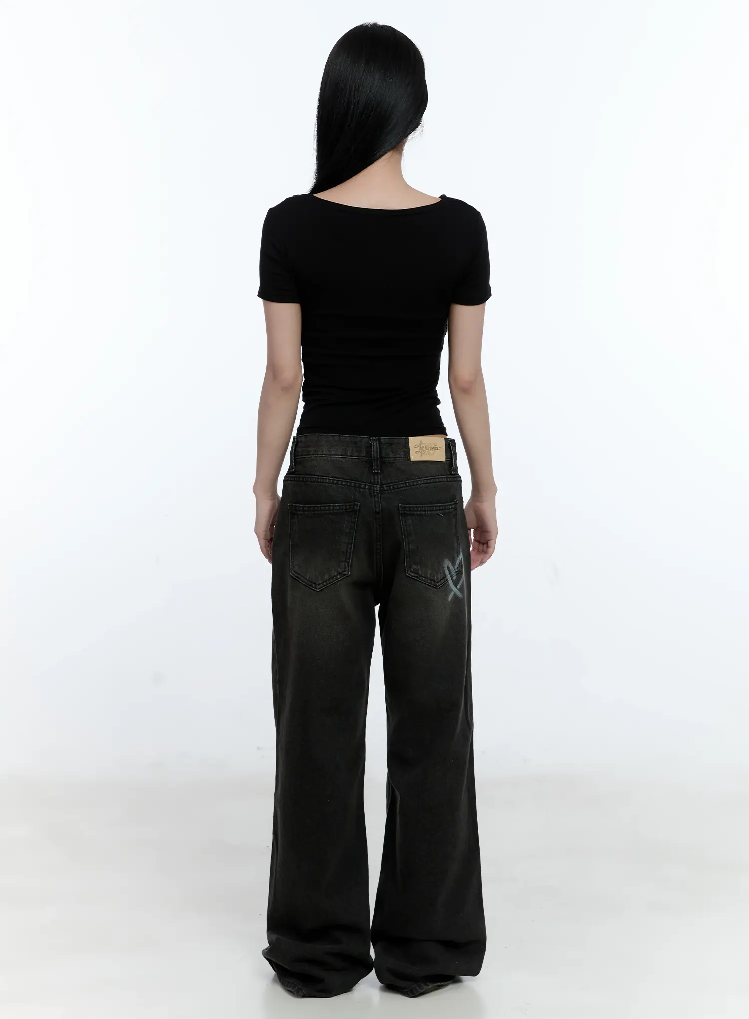 Eunhee Wide-Leg Flare Denim Jeans CL530 - Image 6
