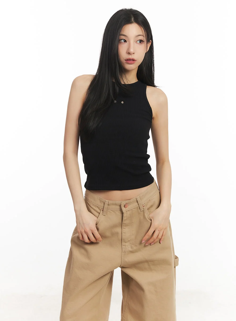 Eyelet Sleeveless Tank Top CA504 - Image 2
