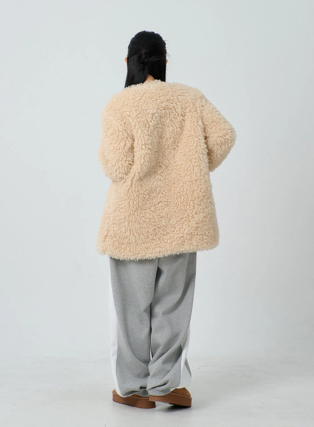 Faux Fur Button Midi Coat CJ302 - Image 11