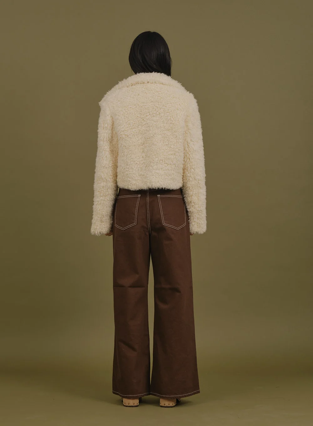 Faux Fur Cropped Jacket J6 - Image 13