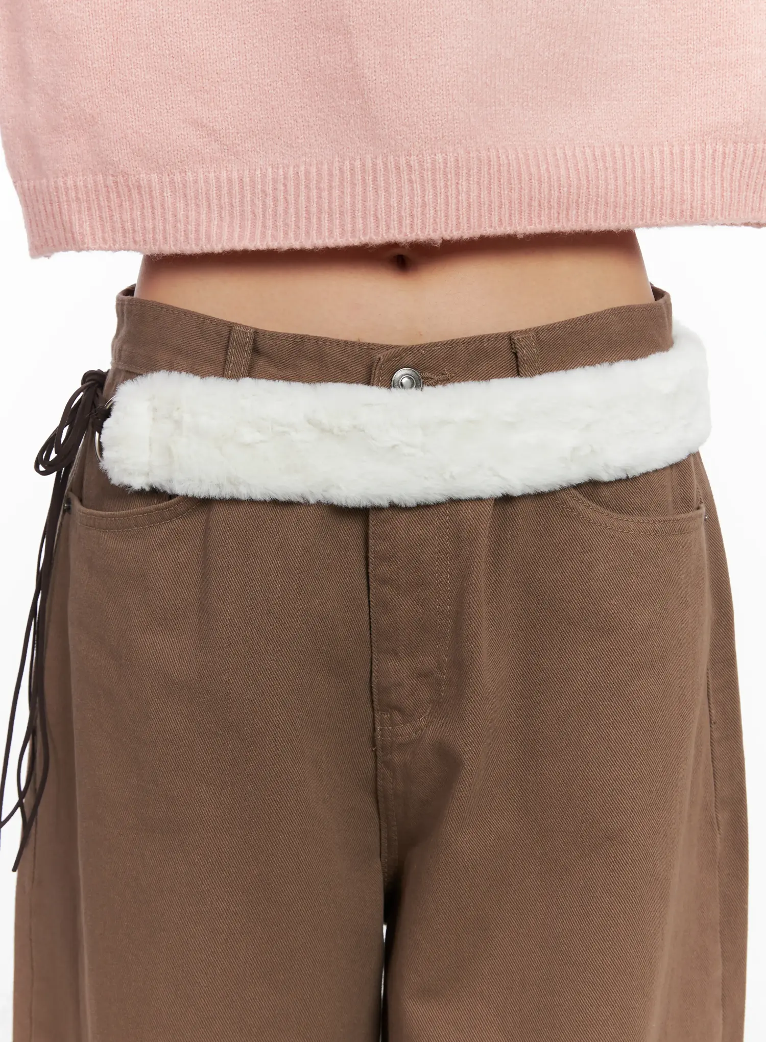 Faux Fur String Belt CN528