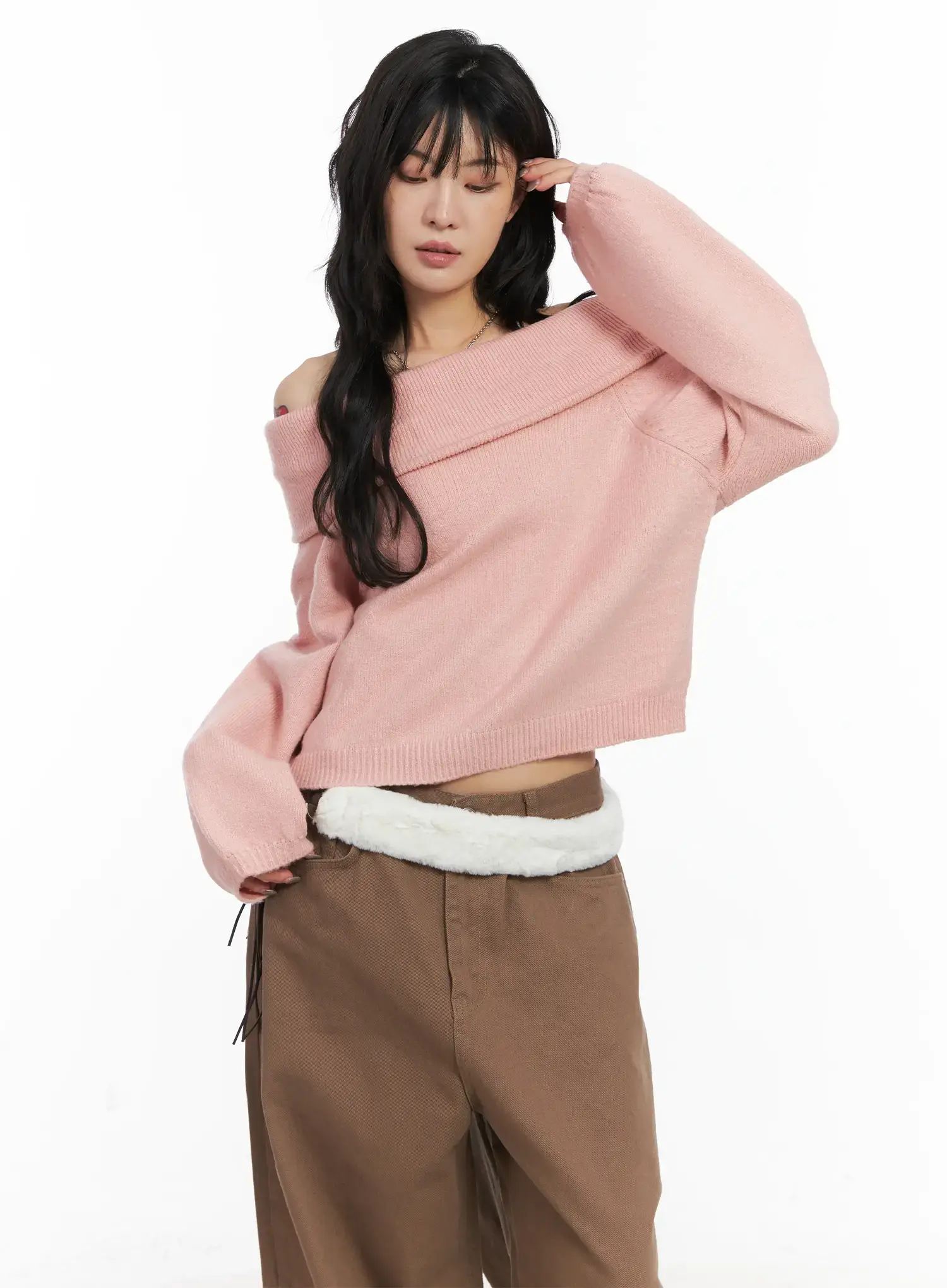 Faux Fur String Belt CN528 - Image 2