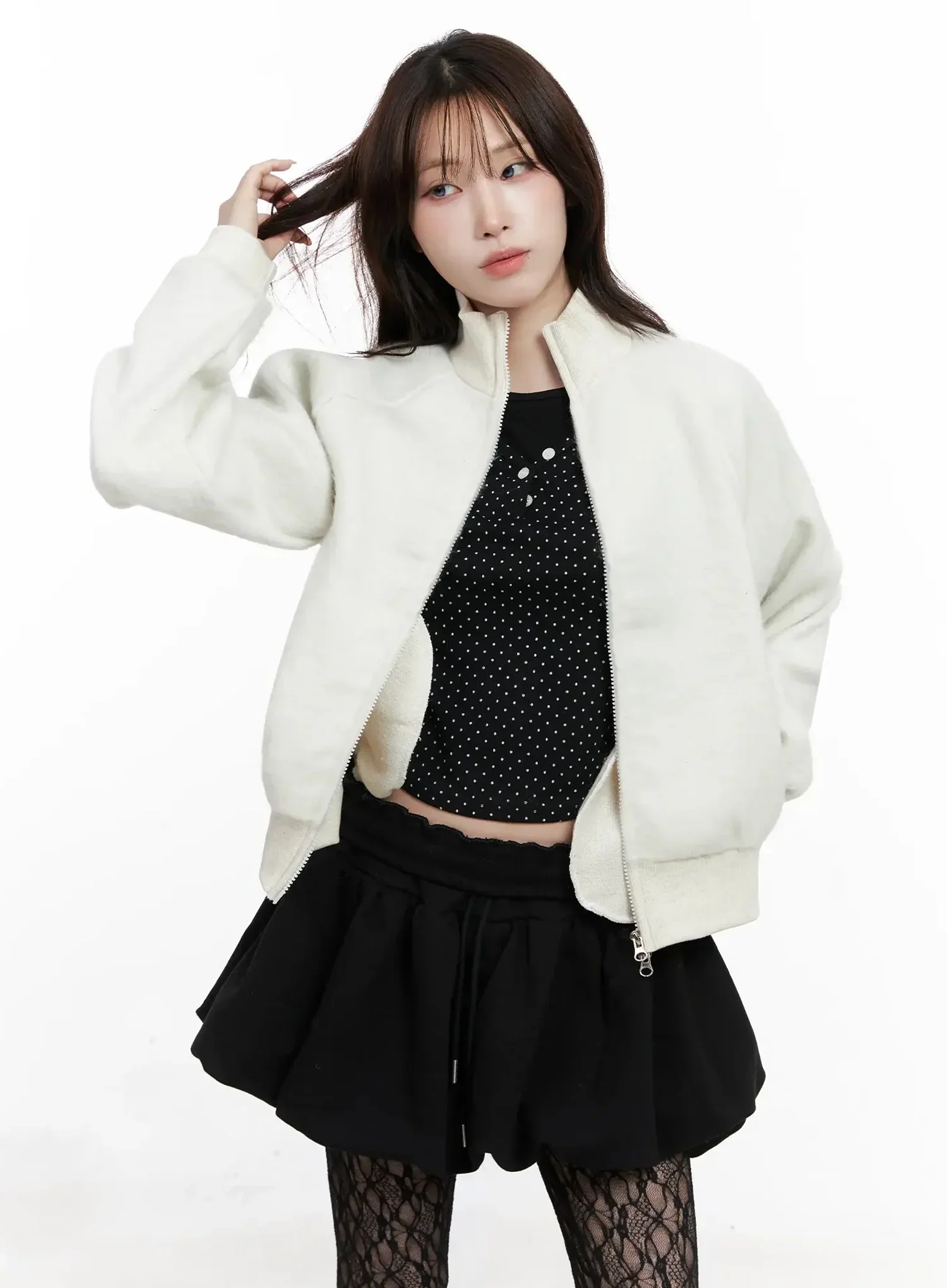 Faux Fur Zip Jacket IN525 - Image 6