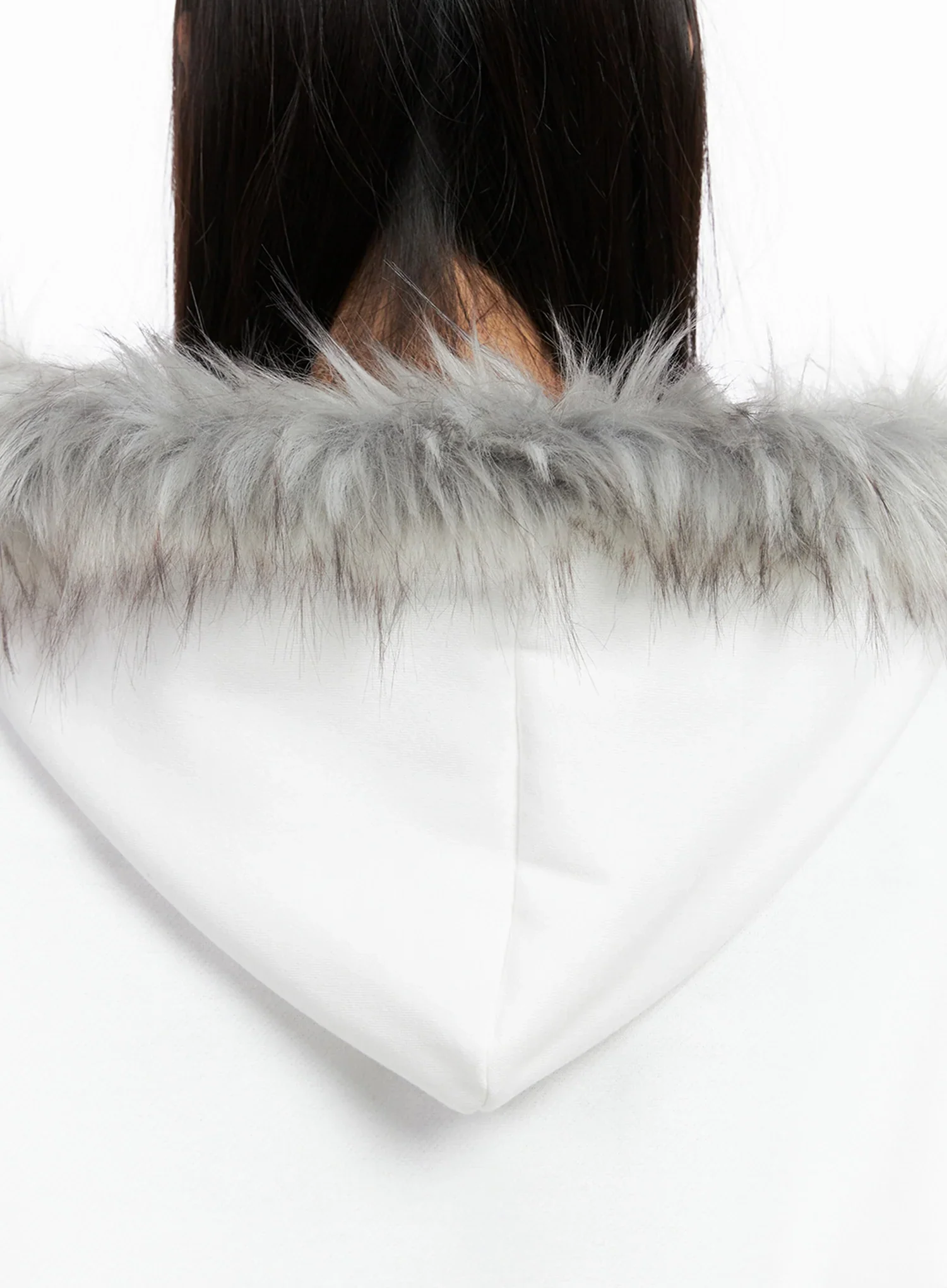 Faux Fur Zip-Up Hoodie IN503 - Image 7