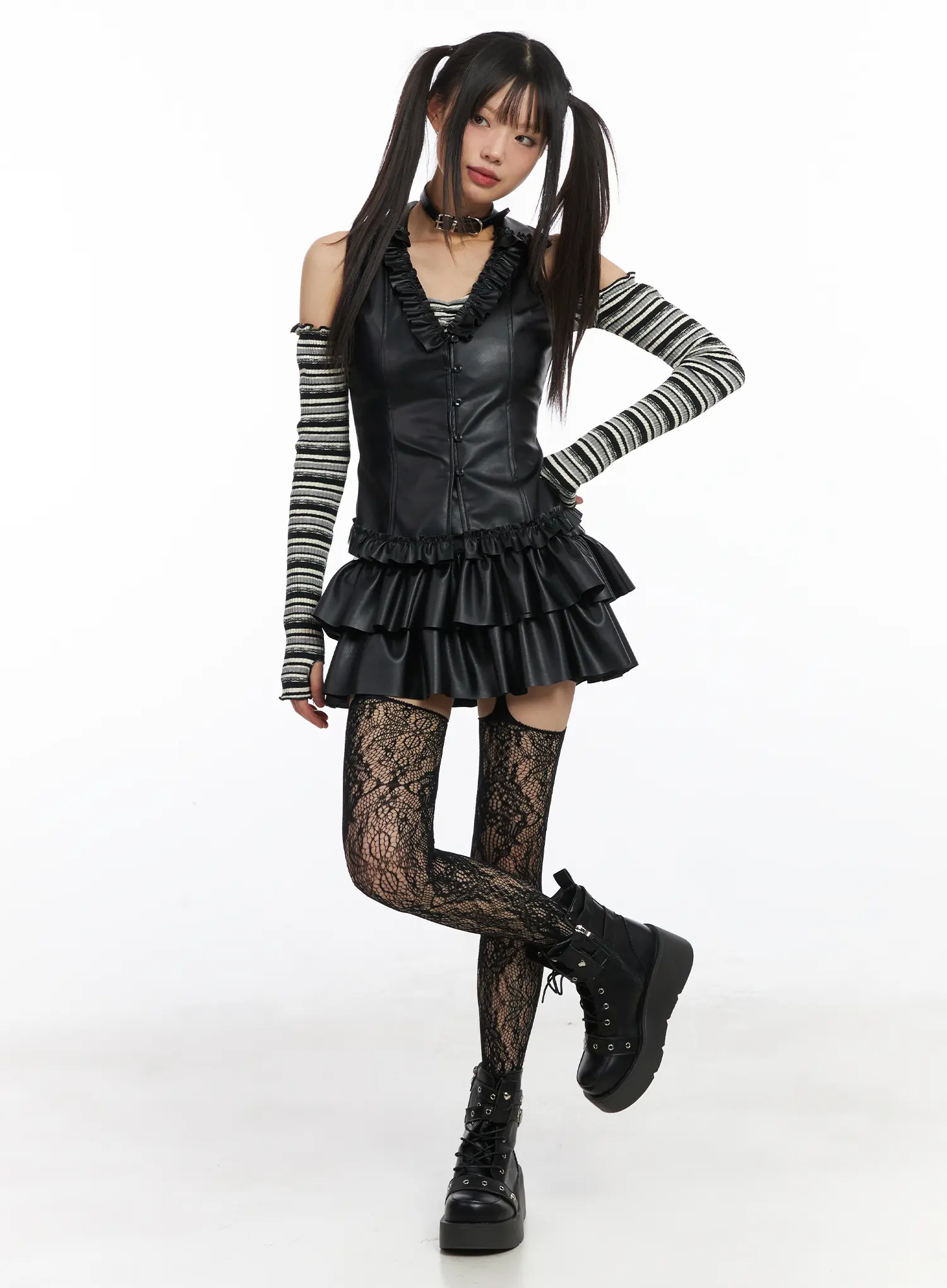 Faux-Leather Bustier Vest CD522 - Image 3