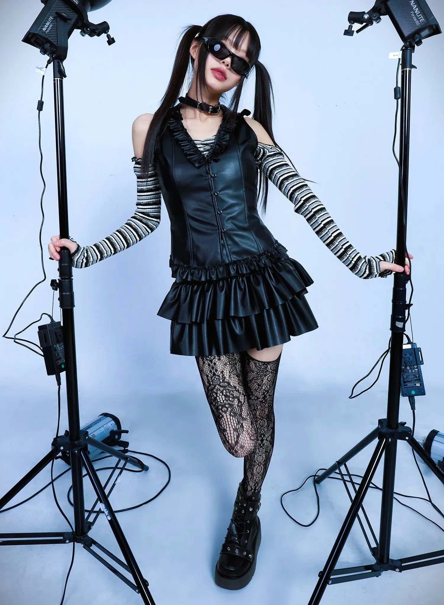 Faux-Leather Bustier Vest CD522 - Image 6