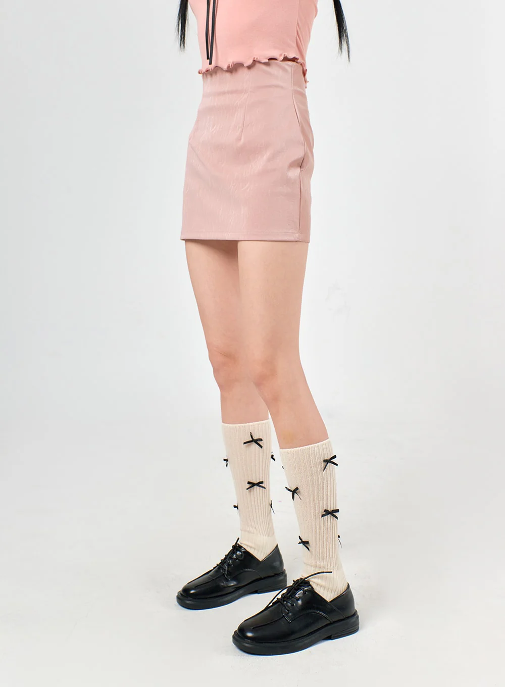 Faux Leather Mini Skirt IJ430 - Image 5