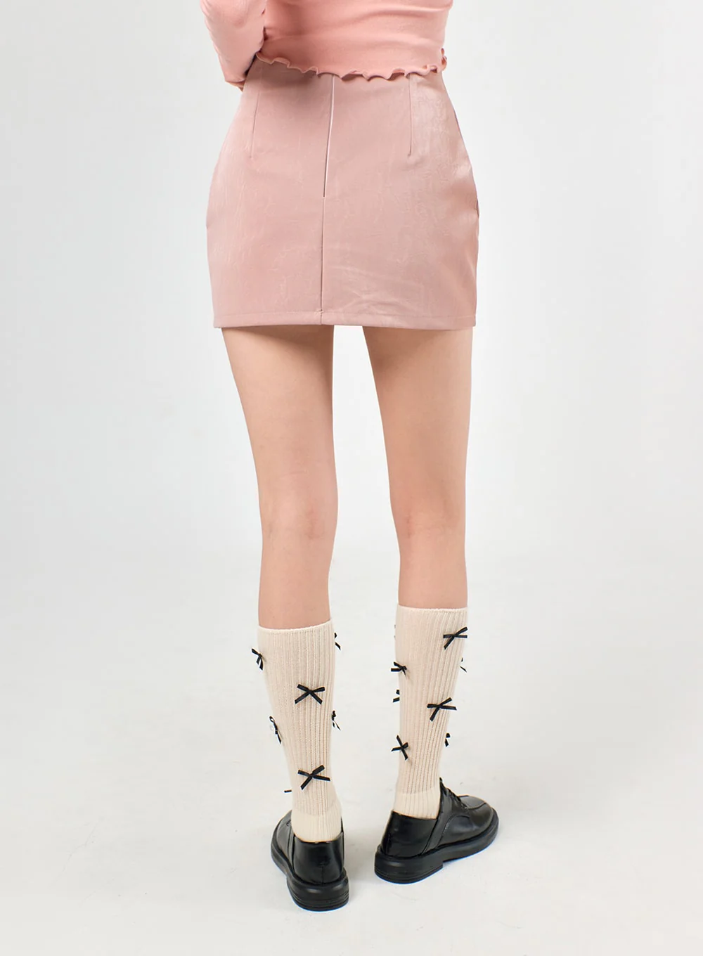 Faux Leather Mini Skirt IJ430 - Image 6