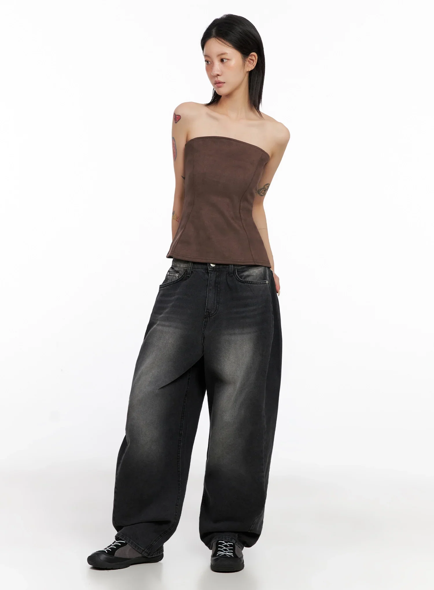 Faux Suede Tube Top IS508 - Image 8